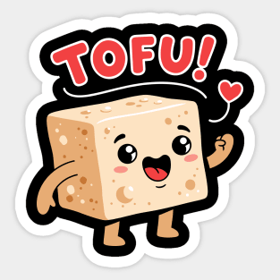 Tofu Love: Adorable Cartoon Tofu Sticker